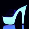 Pleaser - ADORE701UV Mules à talons - Chaussures de pole dance - Transparent/Noir Product image